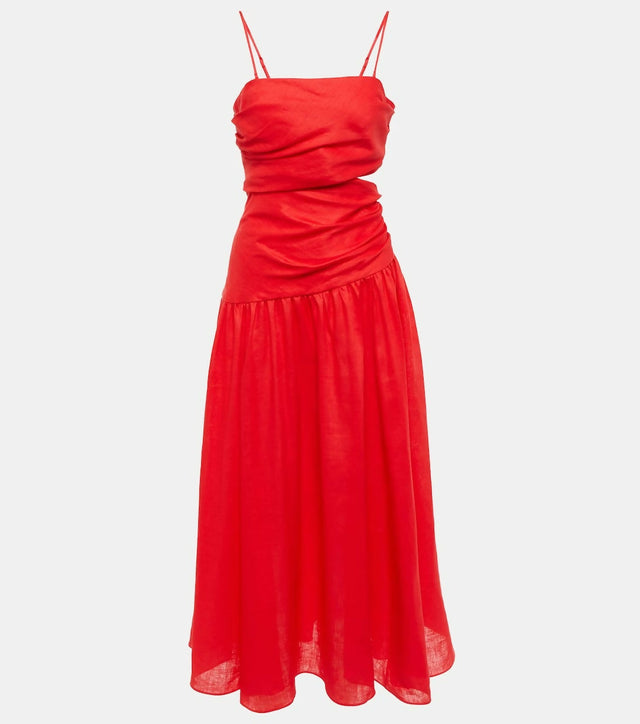 Zimmermann Red Lyre Strapless Dress - 4 / Red - Dresses