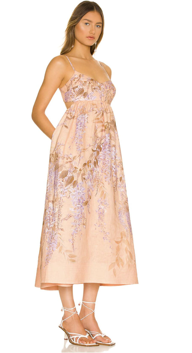 Zimmermann Rosa Bralette Midi Dress Size 8 & 10 - Dresses