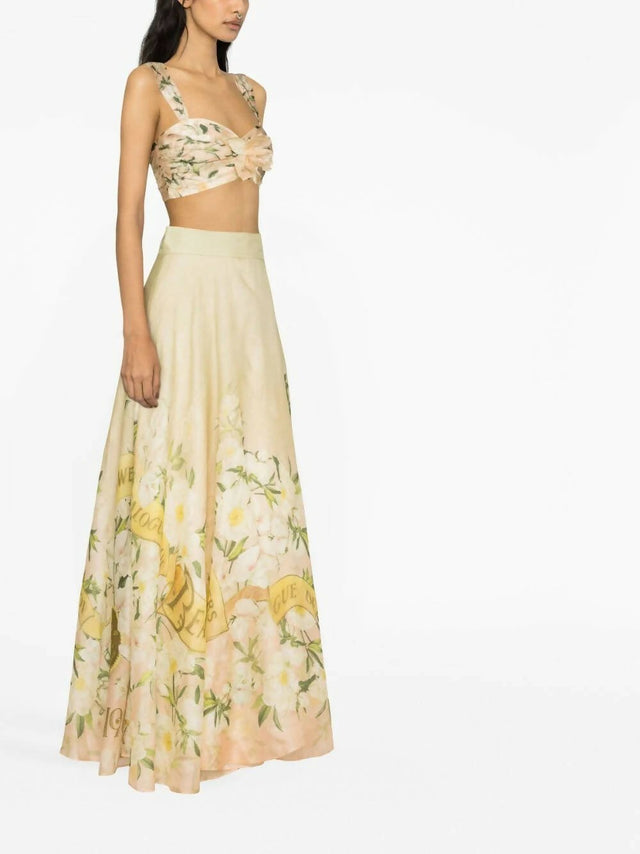 Zimmermann - Zimmermann Ruched Bralette & Coaster Maxi Skirt