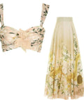 Zimmermann - Zimmermann Ruched Bralette & Coaster Maxi Skirt