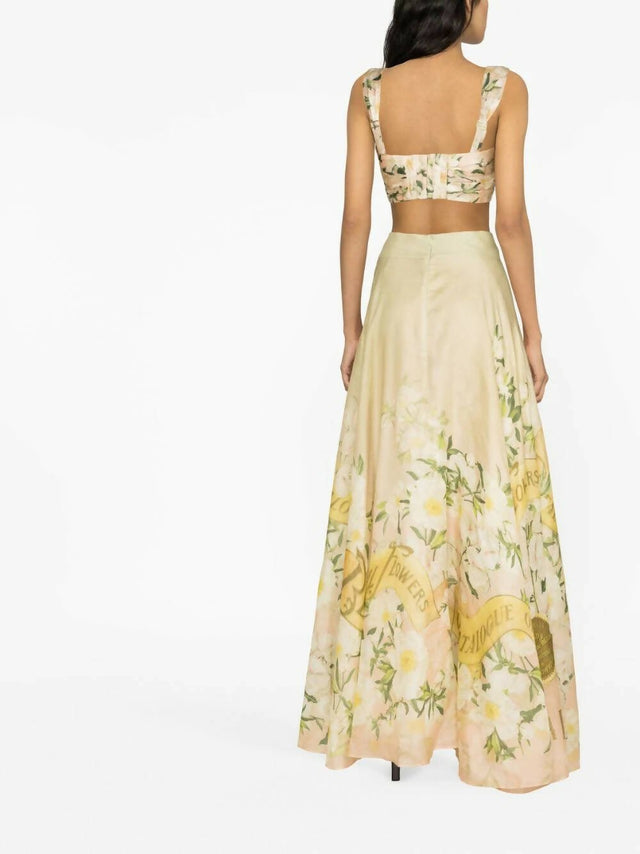 Zimmermann - Zimmermann Ruched Bralette & Coaster Maxi Skirt