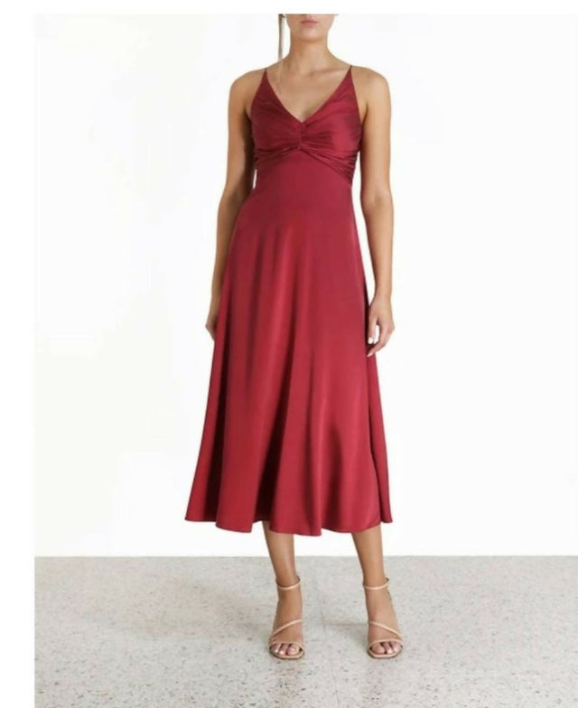 ZimmermannSilkRuchedPicnicDressRed