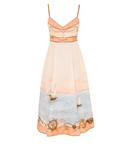 Zimmermann Scarborough Picnic Midi Dress in Peach Nautical Map - 12 / Print - Dresses