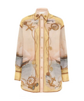 Zimmermann Scarborough Relaxed Shirt and Short Set in Yellow Nautical Map - Outfit Sets