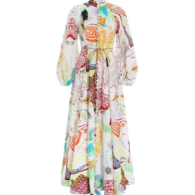 Zimmermann Shelly Billow Long Dress Poster Print Size