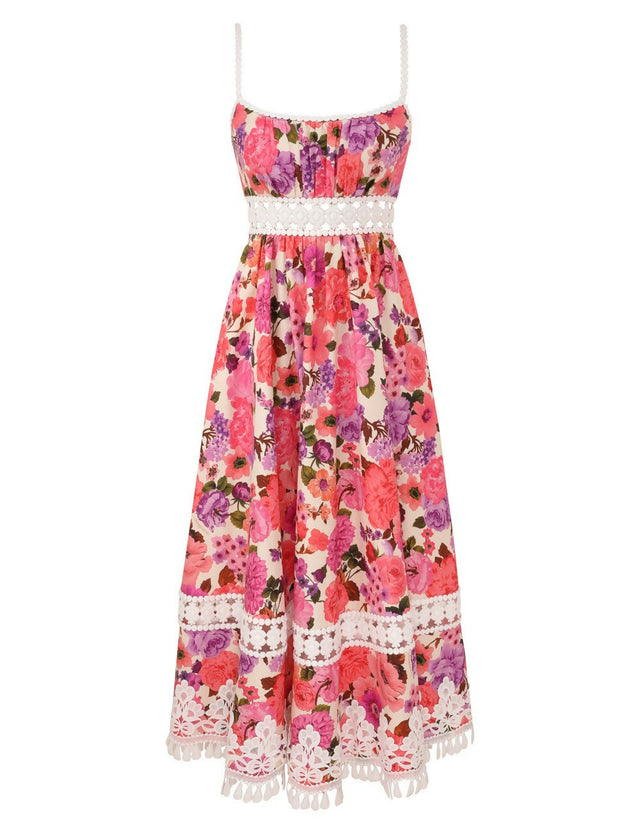 Zimmermann Stardust Fit and Flare Dress - 10 / Floral - Dresses