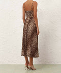 Zimmermann Sunray Leopard Pleated Picnic Dress Brown Size / AU 6 - 6 / Print - Dresses