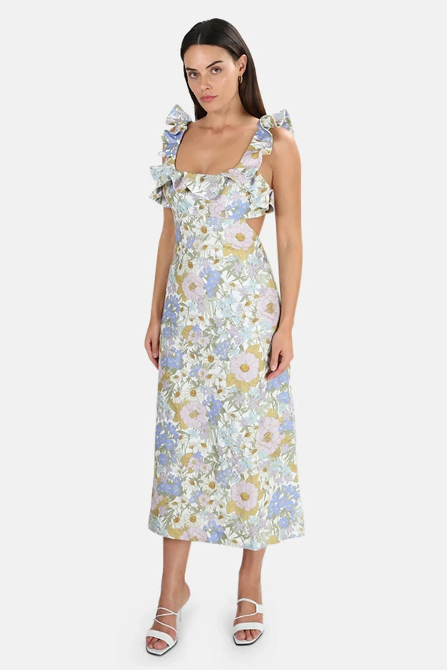 Zimmermann Super Eight Frilled Midi Dress - 10 / Floral - Dresses