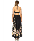 Zimmermann Tallow Halter Midi Dress Black Multi Floral Size 1/10 - 10 / Floral - Dresses