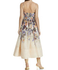 Zimmermann - Zimmermann Tama Corset Midi Dress in Purple Pansy