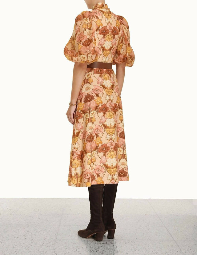 Zimmermann Tempo Puff Sleeve Day Dress Size 10 & 12 - 10 / Floral - Dresses