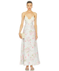 Zimmermann The Halliday A-line Midi Dress in Blue Watercolour Floral Size 1/AU 10 - 10 / Multi - Dresses