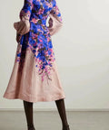 Zimmermann the High Tide Buttoned Midi Dress in Purple Ikat Floral Size 3/AU 14 - 14 / Floral - Dresses