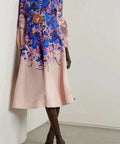 Zimmermann the High Tide Buttoned Midi Dress in Purple Ikat Floral Size 3/AU 14 - 14 / Floral - Dresses