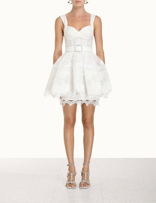 Zimmermann - Zimmermann The High Tide Embroidered Mini in Ivory