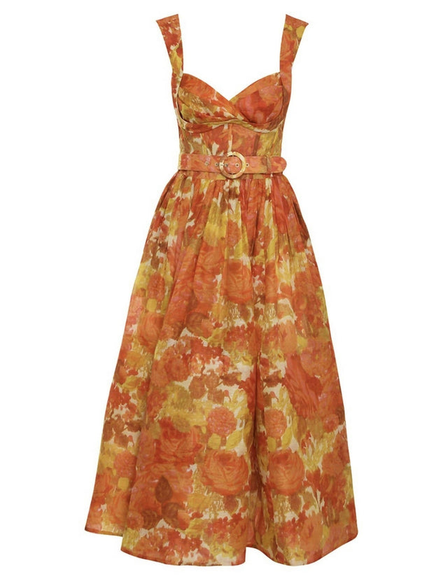 Zimmermann - Zimmermann The High Tide Picnic Dress in Citrus Ikat Floral
