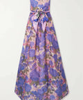 Nikki H - Zimmermann The High Tide Strapless Dress in Purple Ikat Floral