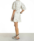 Zimmermann - Zimmermann The Linen Day Mini Dress in Olive Toile Print