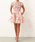 Zimmermann - Zimmermann The Matchmaker Flip Dress in Coral Hibiscus Size 0/ AU 8