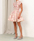 Zimmermann - Zimmermann The Matchmaker Flip Dress in Coral Hibiscus Size 0/ AU 8