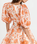 Zimmermann - Zimmermann The Postcard Puff Sleeve Mini in Orange Tonal Floral