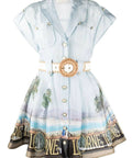 Zimmermann - Zimmermann The Postcard Shirt Mini Dress in Lorne Print