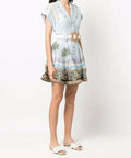 Zimmermann - Zimmermann The Postcard Shirt Mini Dress in Lorne Print