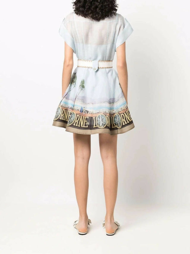Zimmermann - Zimmermann The Postcard Shirt Mini Dress in Lorne Print