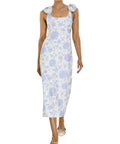 Zimmermann - Zimmermann The Postcard Tie Shoulder Midi in Blue Tonal Floral