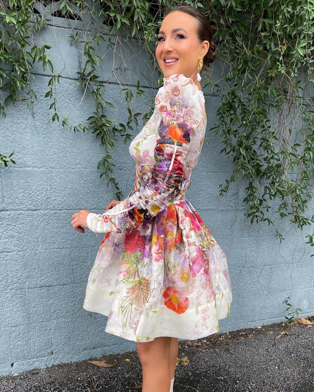 Zimmermann - Zimmermann The Prima Panelled Mini Dress in Multi Floral