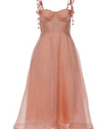 Zimmermann - Zimmermann The Wonderland Midi Corset Dress in Dusty Pink