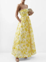 Zimmermann The Wonderland Shell Gown in Daffodil Print view 3