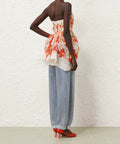 Zimmermann Tranquillity Draped Bodice in Red Lily - Dresses
