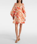 Zimmermann Tranquillity Floral Linen and Silk Mini Dress - 6 / Floral - Dresses
