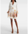 Zimmermann Tranquillity Mini Dress White Size 3 - 14 / Floral - Dresses