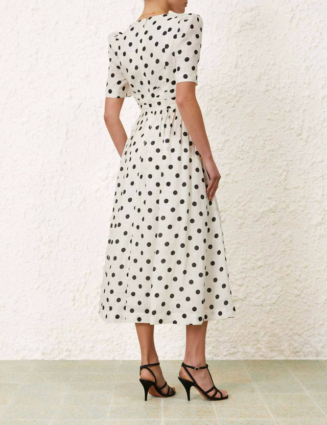 Zimmermann V Neck Midi Dress - Dresses