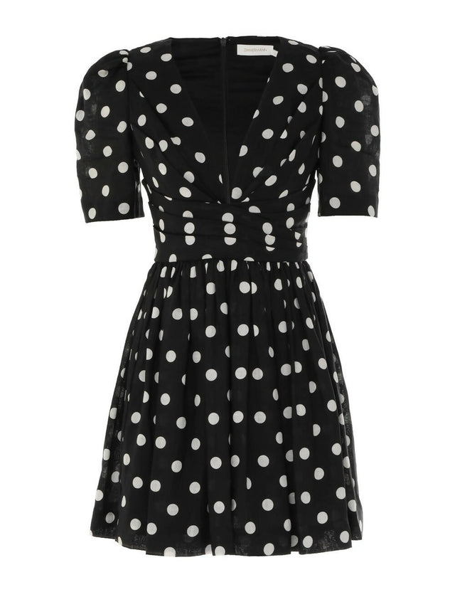 Zimmermann V Neck Mini Dress - Dresses