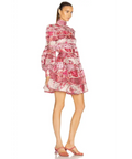Zimmermann Wavelength Spliced Mini Dress Pink - 10 / Multi - Dresses