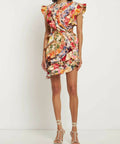 Zimmermann - Zimmermann Wonderland V-Neck Frill Dress in Multi