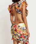 Zimmermann - Zimmermann Wonderland V-Neck Frill Dress in Multi