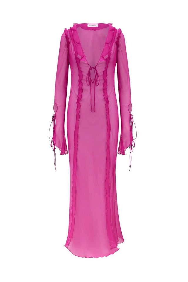 Rat And Boa Faretti Maxi Dress in Hot Pink