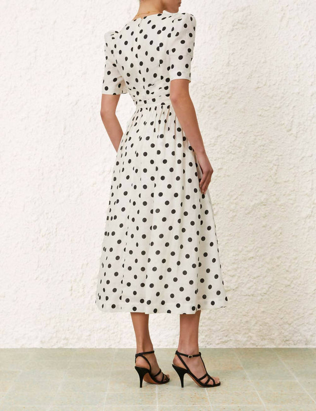 Zimmermann V Neck Midi Dress