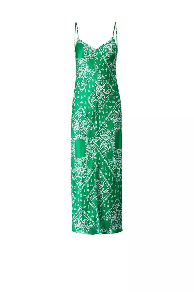 Scanlan Theodore Silk Paisley Long Slip Dress