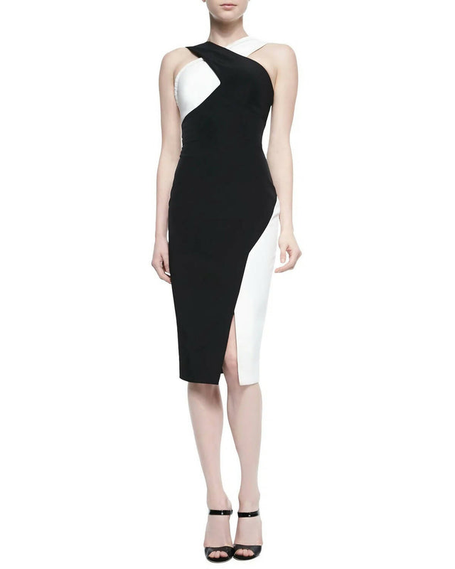 Rachel Gilbert Marique Beaded Colorblock Dress