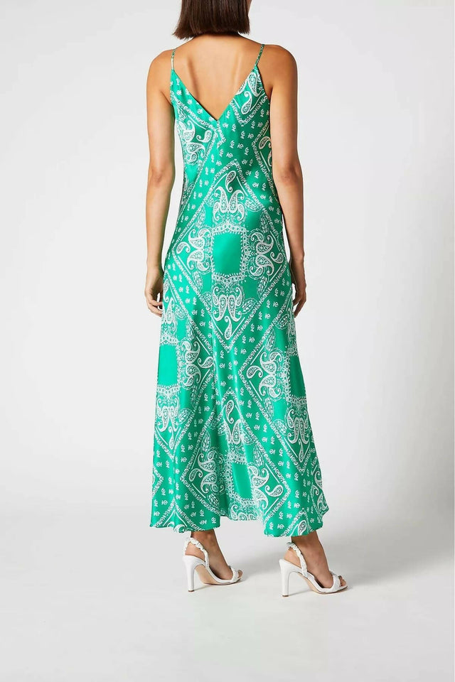 Scanlan Theodore Silk Paisley Long Slip Dress