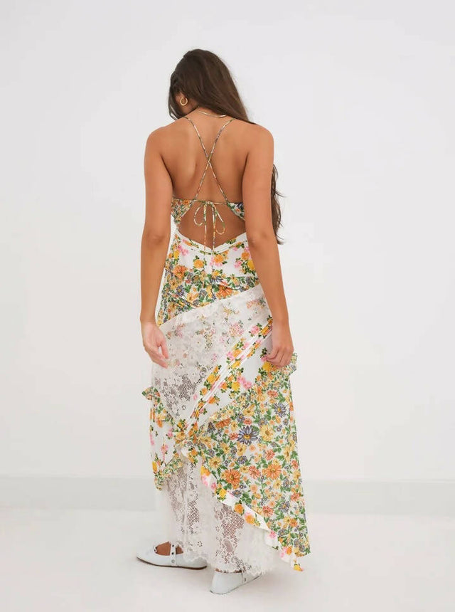 For Love And Lemons Rosalyn Maxi Dress