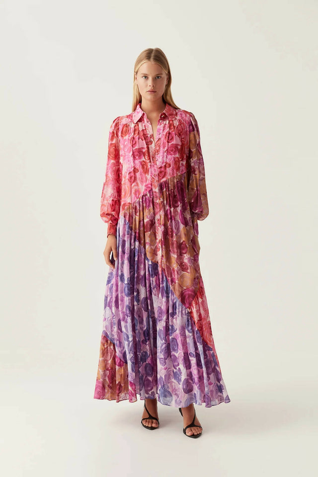 Aje Collisions Smock Maxi Dress