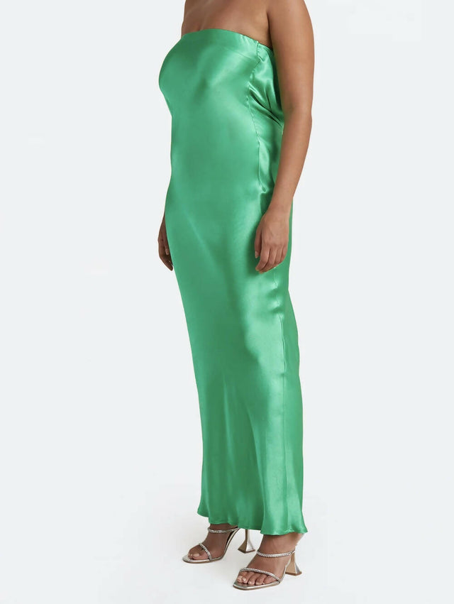 Bec And Bridge Moondance Silk Maxi Dress in Green