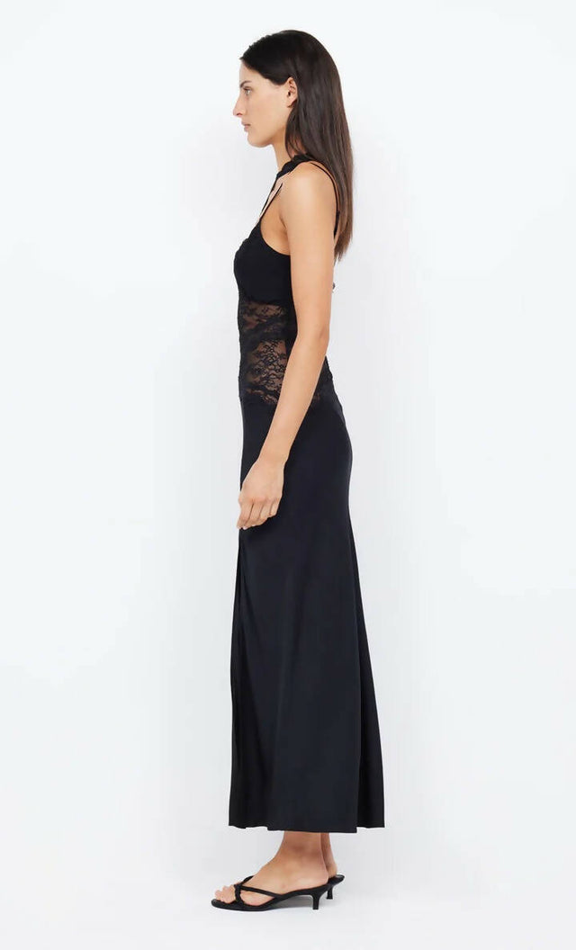 Bec & Bridge Ria Assymetrical Maxi Dress in Black