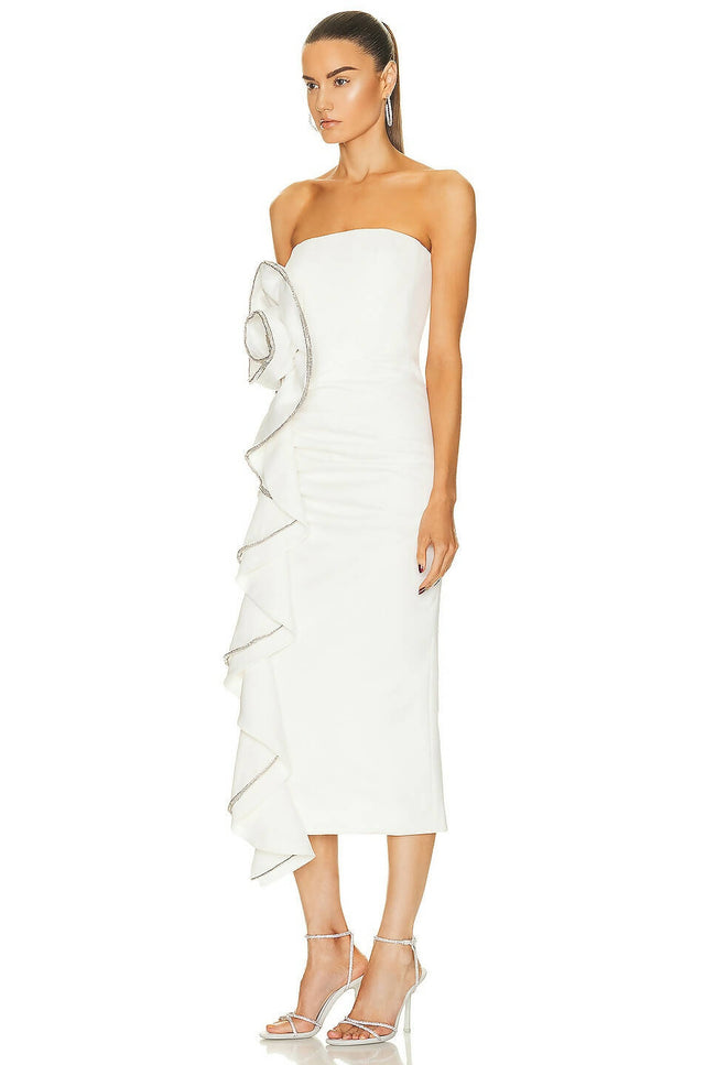 Rachel Gilbert Santiago Dress White Size AU 10